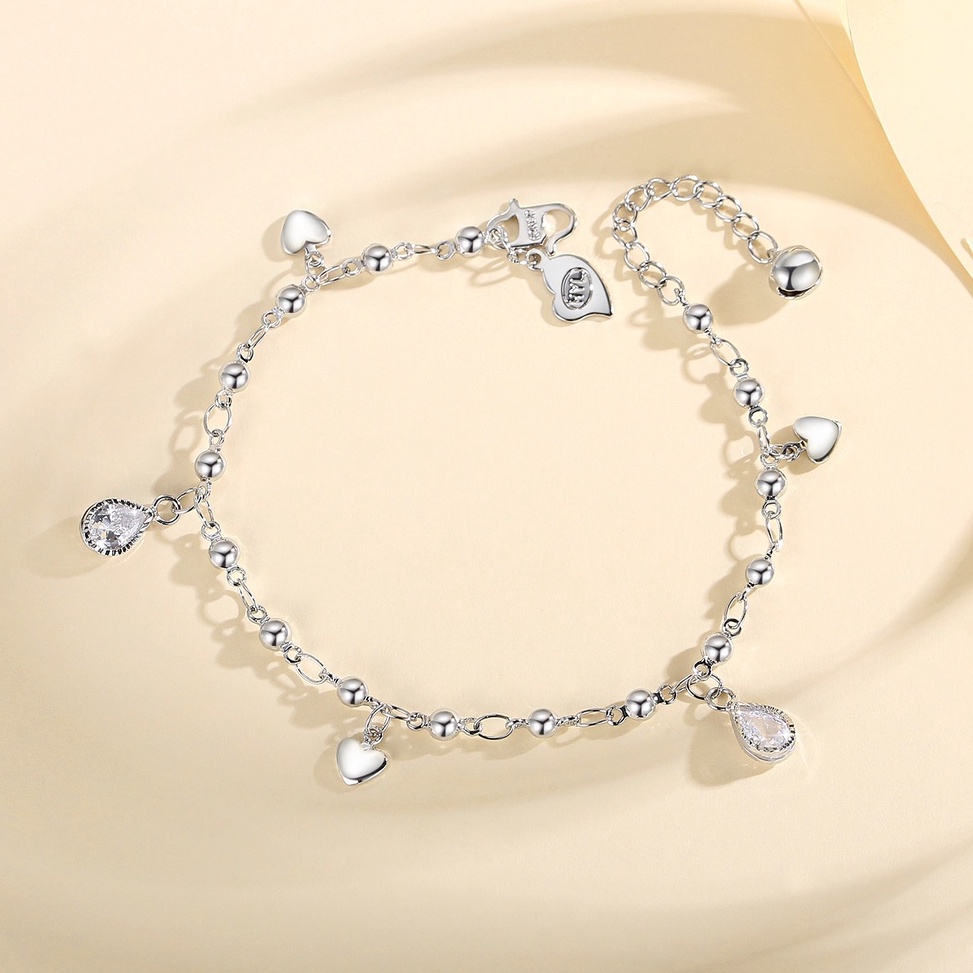 BEST PRODUCT Lanme Jewelry Gelang Wanita Korea Titanium Wanita Gelang Hati Wanita Dewasa Korea Y568