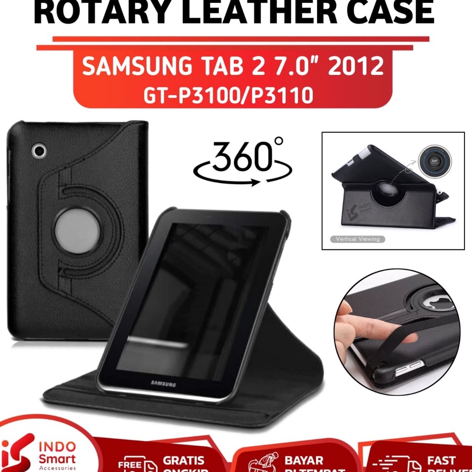 Case Samsung Tab 2  Samsung Tab 2  Samsung Galaxy Tab 2 7 inch 212 P31 Casing Flip Book Cover Case Rotary