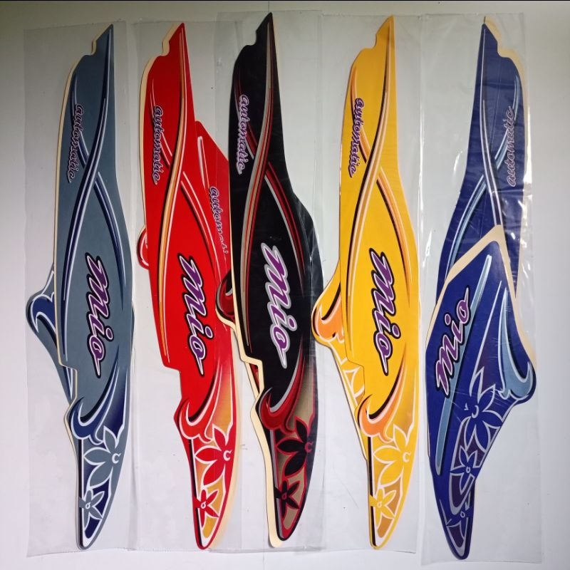 STIKER STRIPING STANDART YAMAHA MIO SPORTY 2005 LIS BODY MOTOR MIO SPORTY 2005 MOTIF BUNGA