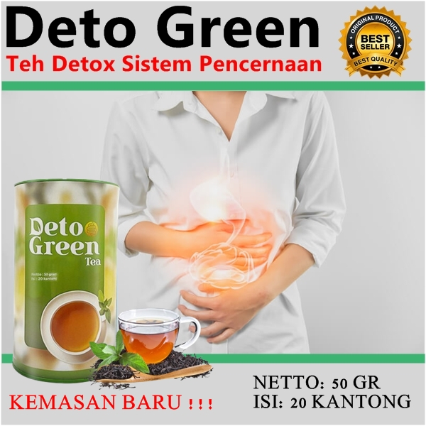Deto Green Original Teh Detok Pencernaan Membersihkan Usus Kotor Ampuh