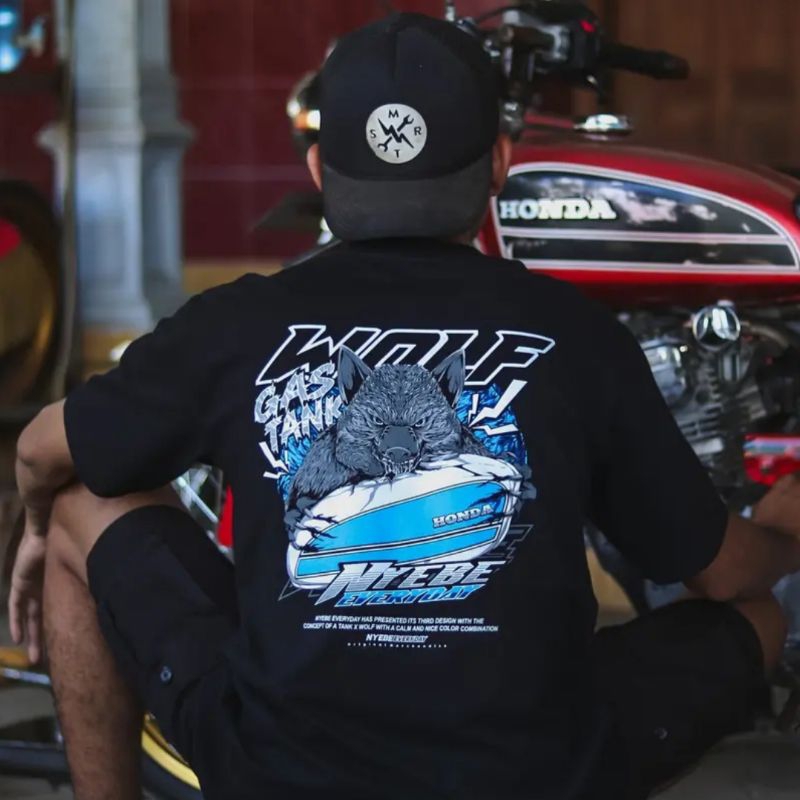 KAOS NYEBE EVERYDAY ORIGINAL || TERBARU KAOS CB MURAH NYEBE EVERYDAY V3 "GAS TANK X WOLF"