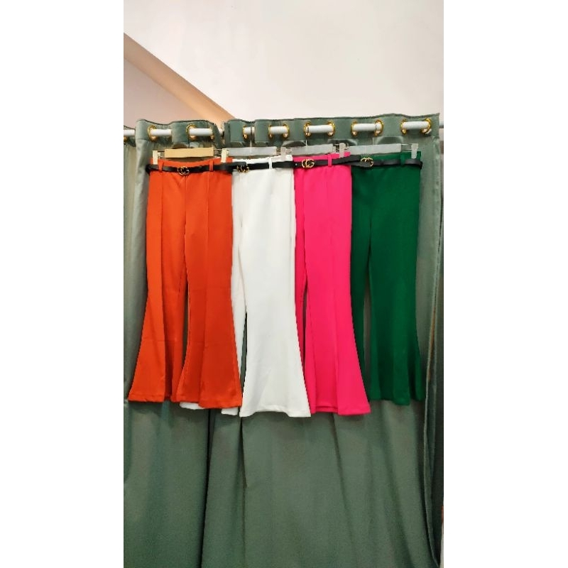 Celana bahan scuba polos / celana cutbray scuba/ celana kulot scuba / celana pensil scuba