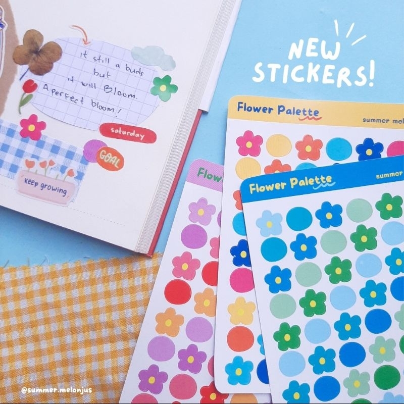 

Sticker deco flower palette