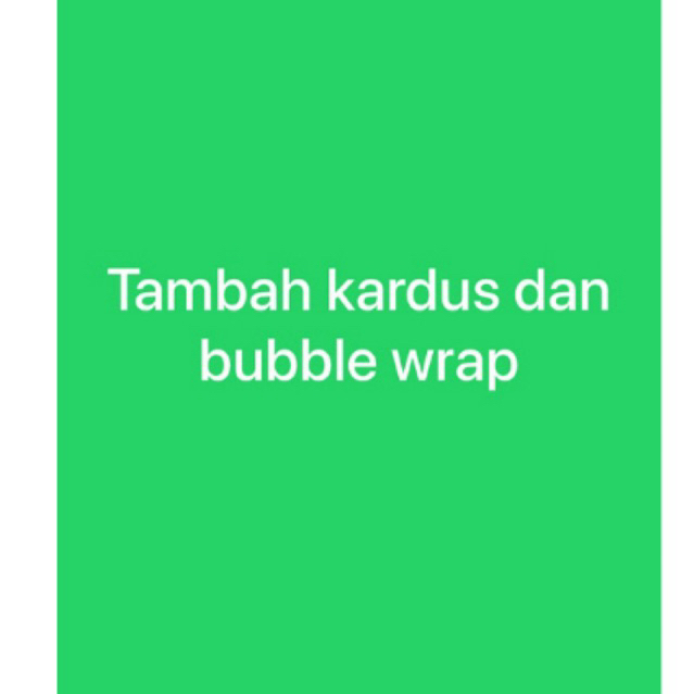 

EKSTRA KARDUS DAN BUBBLE WRAP