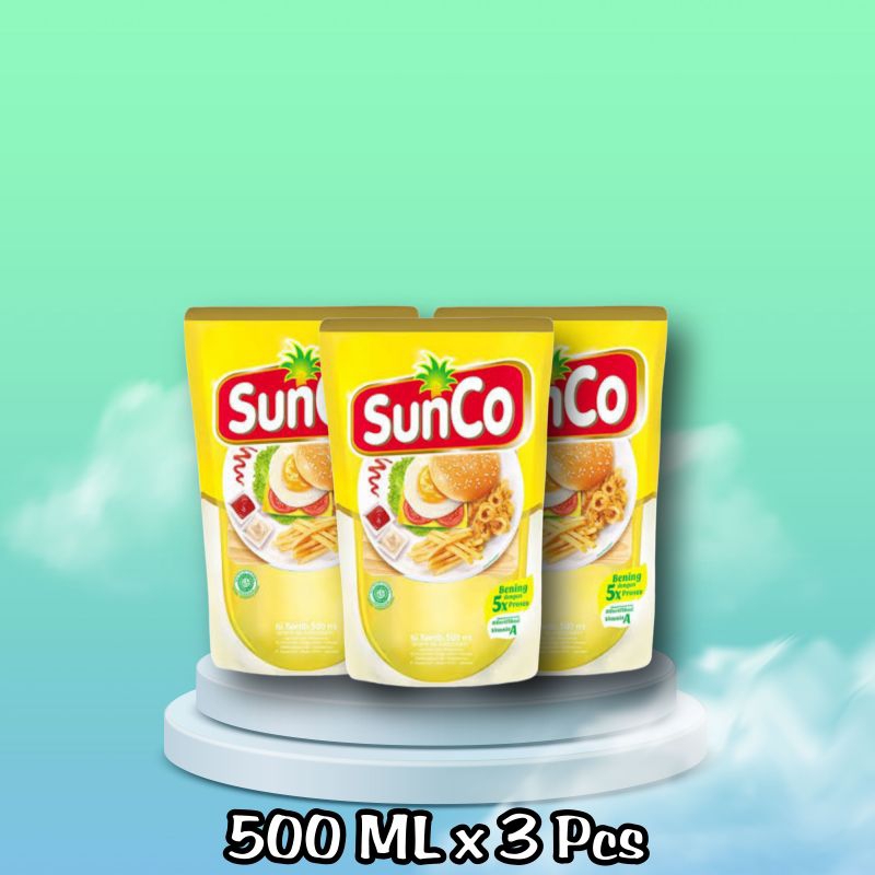 

(3 PCS ) MINYAK GORENG SUNCO 500 ML