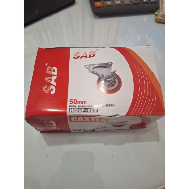 Roda Etalase merah 2inc set