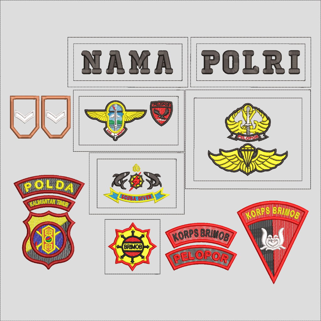 BORDIR BRIMOB TIMBUL