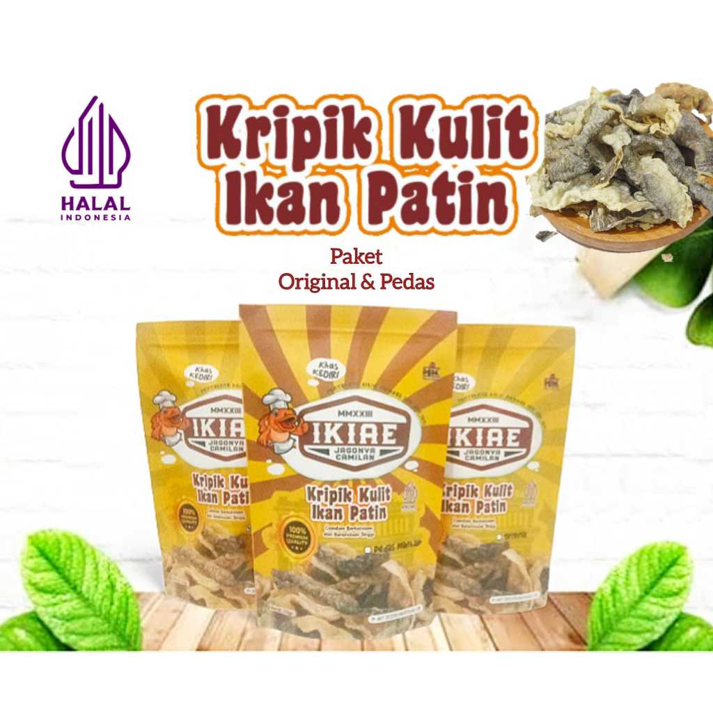 

IKIAE KRIPIK KULIT IKAN PATIN ORIGINAL & PEDAS - 3x50G