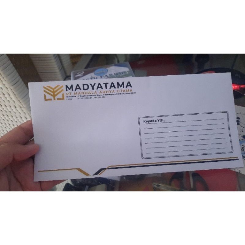 

H7Y CETAK AMPLOP UKURAN 11 CM X 23 CM PER BOX ( ISI 100 AMPLOP ) - FREE DESIGN