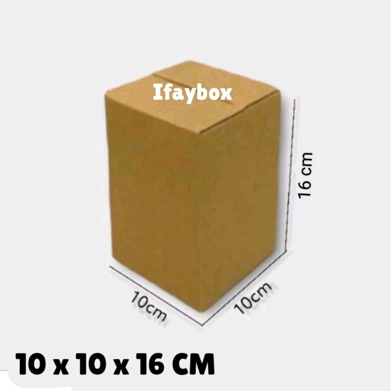 

Kardus box Uk. 10x10x16 cm single wall polos