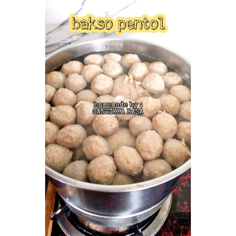 

Bakso pentol kecil isi 16biji (bumbu cabai terpisah)