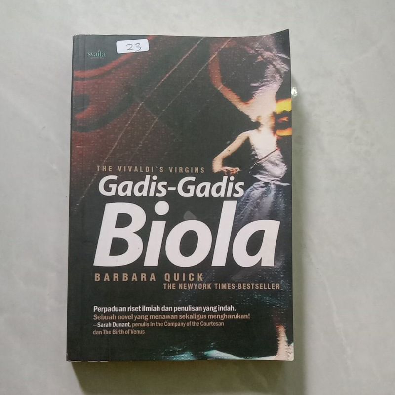 Buku Novel Gadis-Gadis Biola - Barbara Quick (Bekas Original Ori)