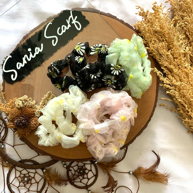 SCRUNCHIE KORE / SCRUNCHIE MINI KOREA BY SANIASCARF / SCRUNCHIE DAISY