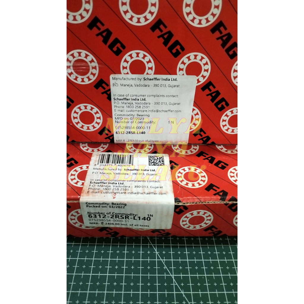 BEARING 6312-2RSR FAG ORI