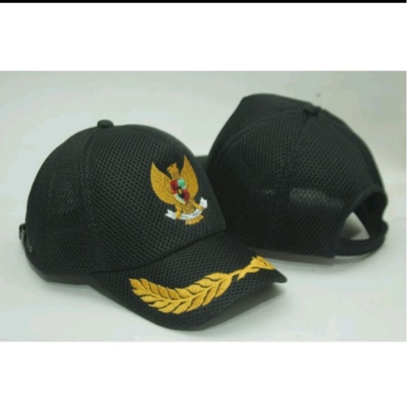 topi bordir garuda padi kapas