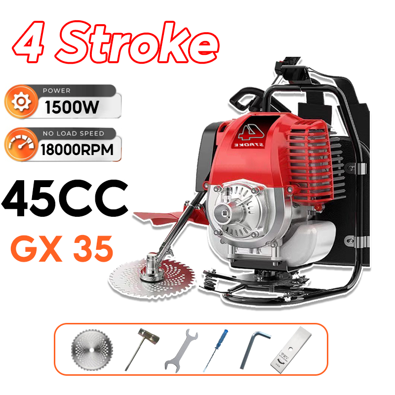 Mesin Potong Rumput Gendong 4 Tak Brush Cutter 4 Stroke 50CC Mesin Pemotong Rumput Powerfull 4 tak G