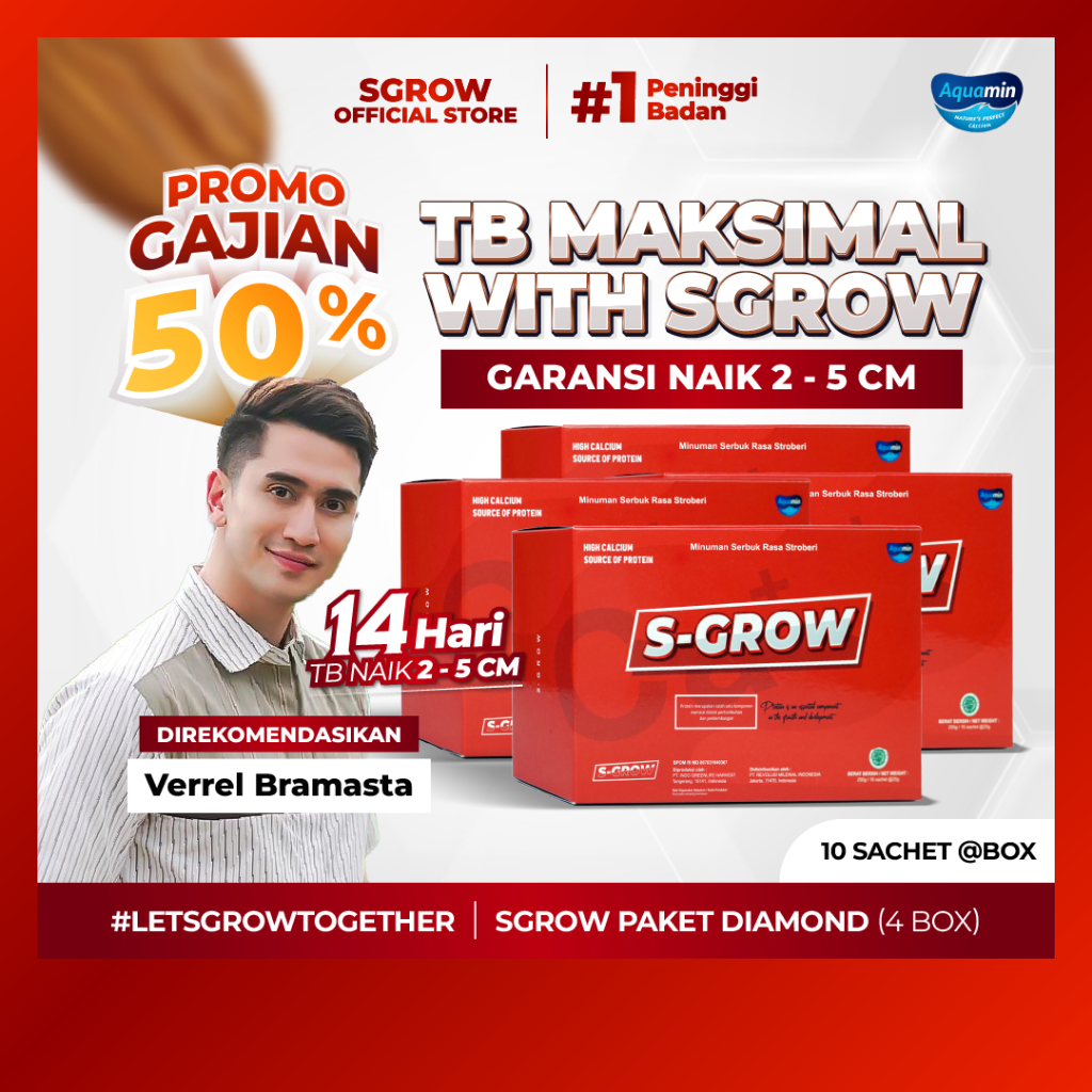 

S-GROW Susu Peninggi Badan Terbaik - 4 Box