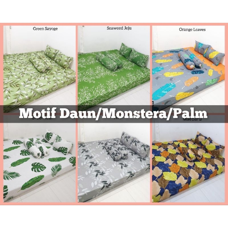 Sprei Homemade Motif Daun/Monstera/Palm/Jeju/Leaves