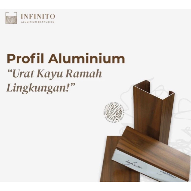 Aluminium Infinito Comodities U U 1/2x2" 12,7x50,8mm Aluminium Batangan