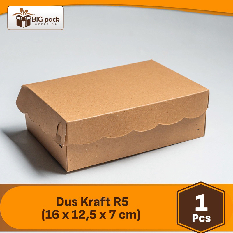 

R5 - [330GSM] Kotak Dus Kraft Coklat/Kotak Dus Kue/Kotak Dus Snack/ Kotak Dus Renda Coklat Non-laminasi