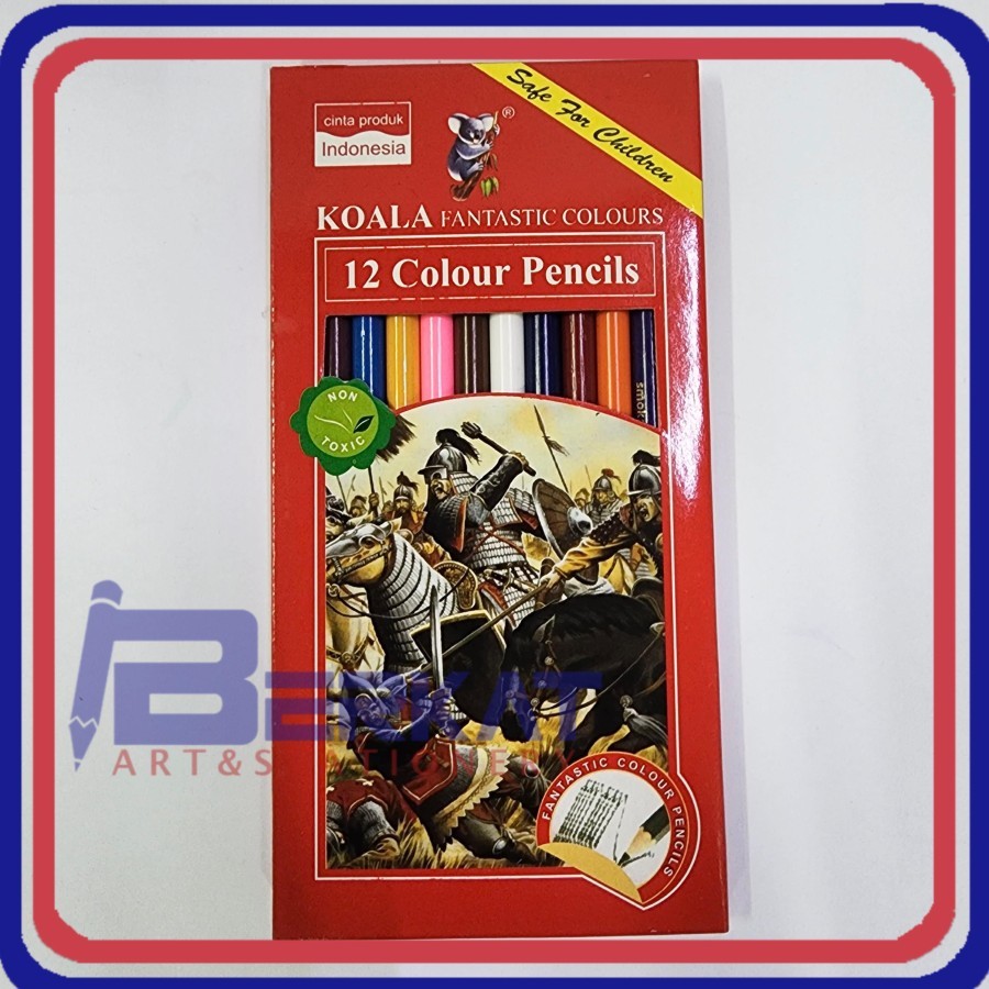 

KOALA Pensil Warna / Colour Pencil 12 Warna Panjang MURAH