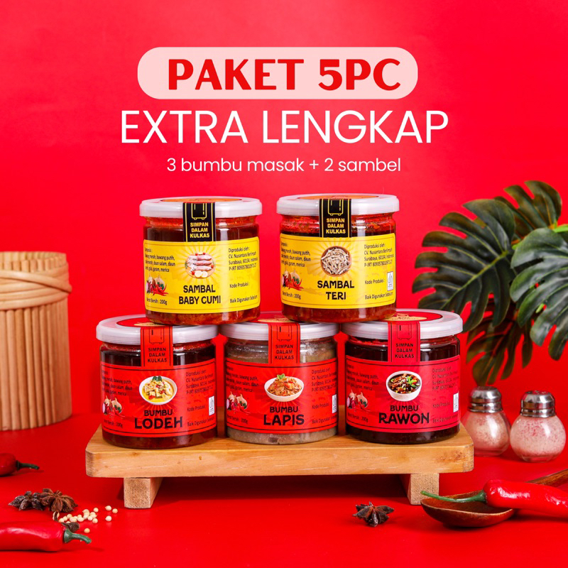 

Paket Bundling 5pc Produk Yocooking Sambel & Bumbu Masak Murah, Enak, Praktis