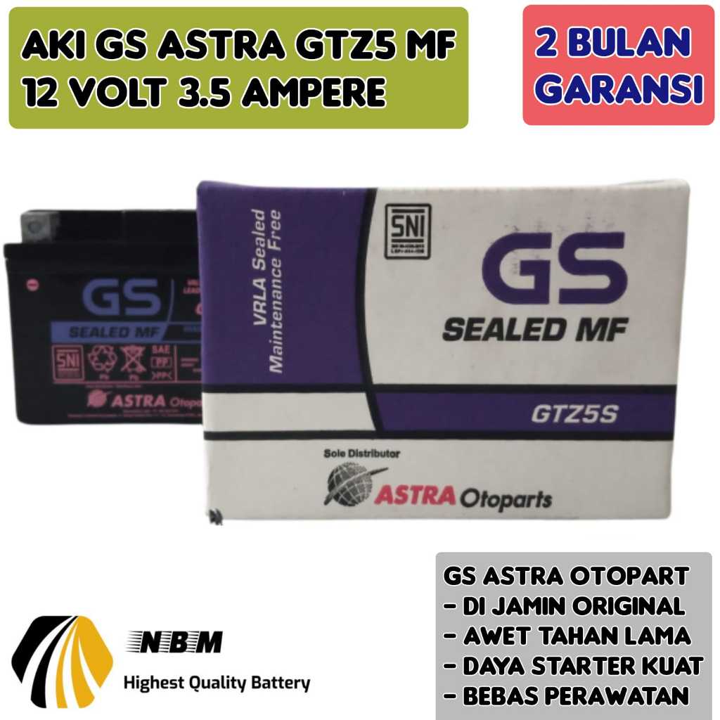 Aki Motor Yamaha X ride/Fino/Byson/New Vixion Gs astra Otopart Aki Kering