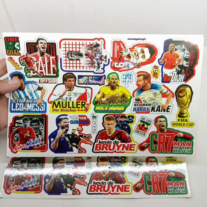 

Stiker Football tahan air 27×17cm Stiker Pemain Bintang
