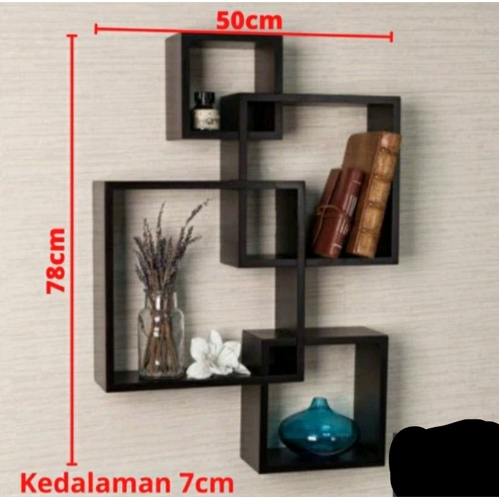 RAK DINDING AESTHETIC MINIMALIS, HIASAN DINDING KAYU RAK DINDING KOTAK GANDENG, RAK DINDING TEMPEL