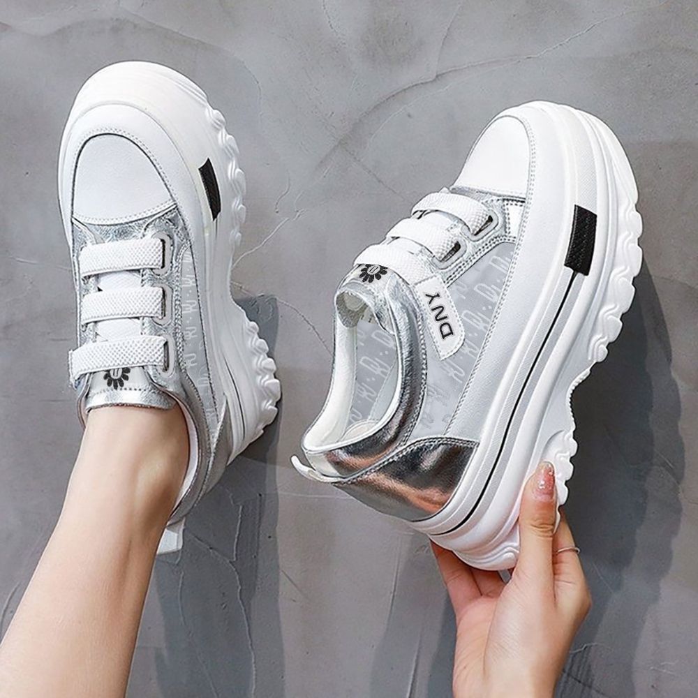 Awet Sepatu Wanita Sol Tinggi Sepatu Wedges Cewek Santai Sneakers Perempuan Tinggi Modis Sp-220