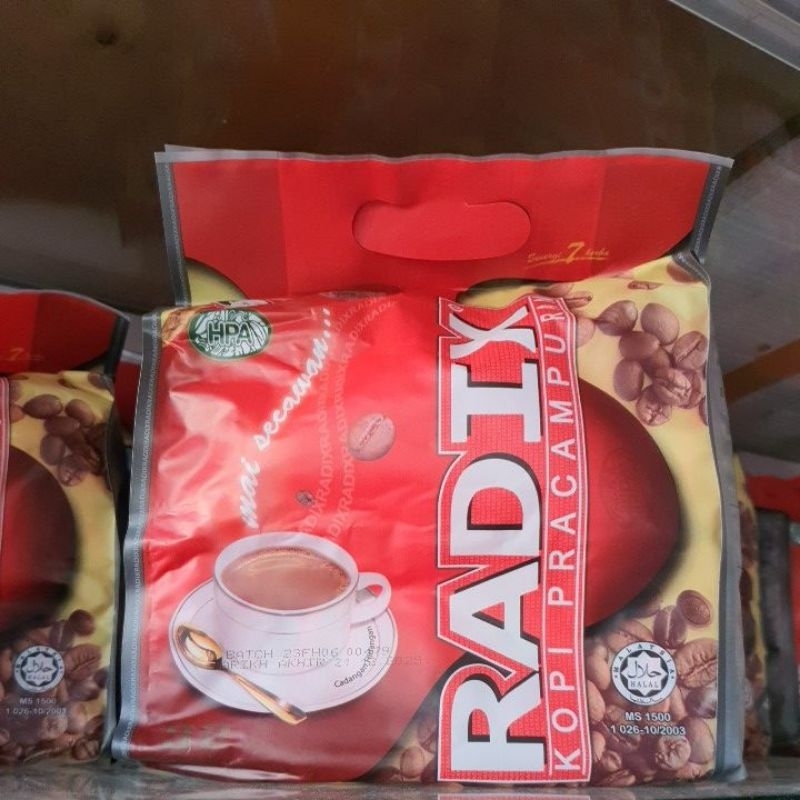 

Kopi Radix H|P|A Malaysia isi Jumbo 32pc 7 Rempah Elemen New