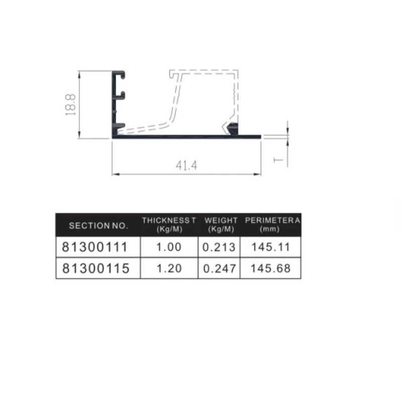 Aluminium Infinito Casement Window 8130 Stoper Daun Jendela Aluminium Batangan