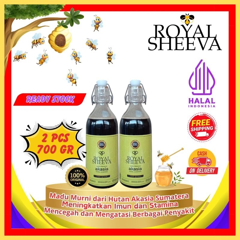 

PROMO BUNDLE 2 BOTOL Madu Murni Royal Sheeva 700 gram | Premium Asli dari Hutan Akasia Sumatera