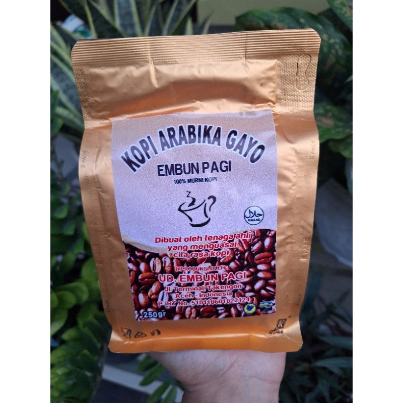 

(Top Quality) KOPI ARABIKA GAYO BUBUK ASLI MERK EMBUN PAGI (250 Gram)