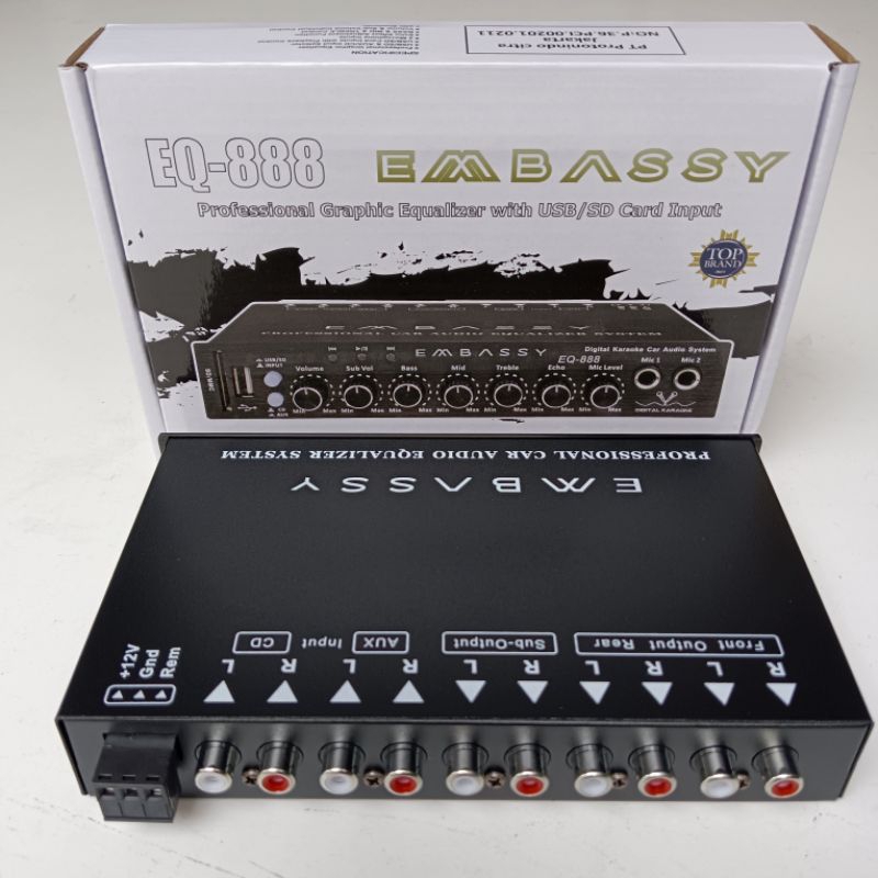 Parametrik Embassy Karoke Bluetooth USB Preamp Power Mobil EQ888