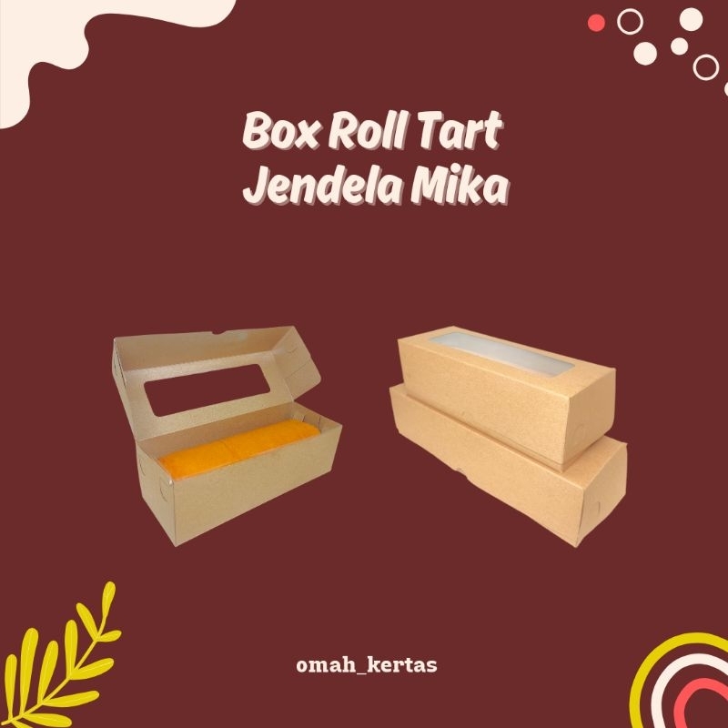 

Box Roll Cake Window/ Box Roti Gulung Jendela Mika/ Full Laminasi Dalam