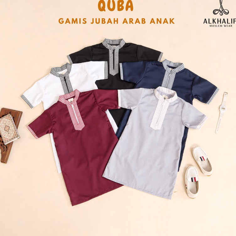 KODE E58J ALKHALIFI  QUBA Gamis Jubah Arab Anak premium quality