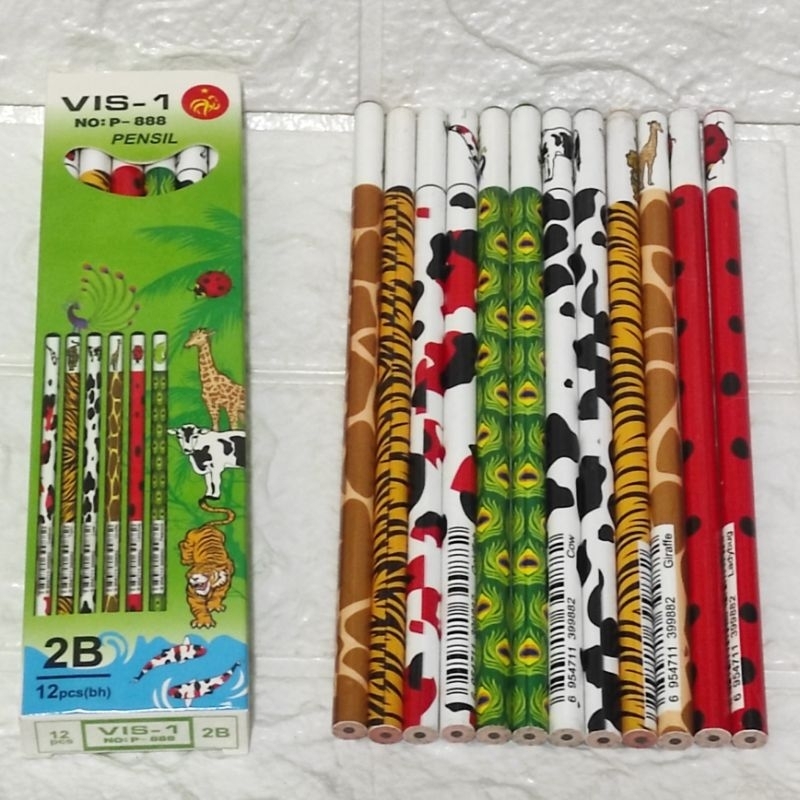 

(1 Lusin Pensil) Pensil 2B Motif Animal - 2B Pencil - Pensil 2B Kualitas Baik - Pensil 2B Lucu (12 Buah Pensil)