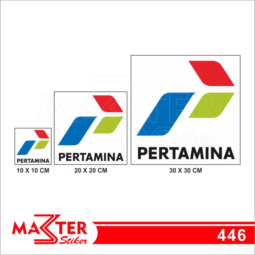 

446 - Stiker Logo Pertamina, Sticker Vinyl, Premium, Tahan Air, Termurah, dan Bisa Custom