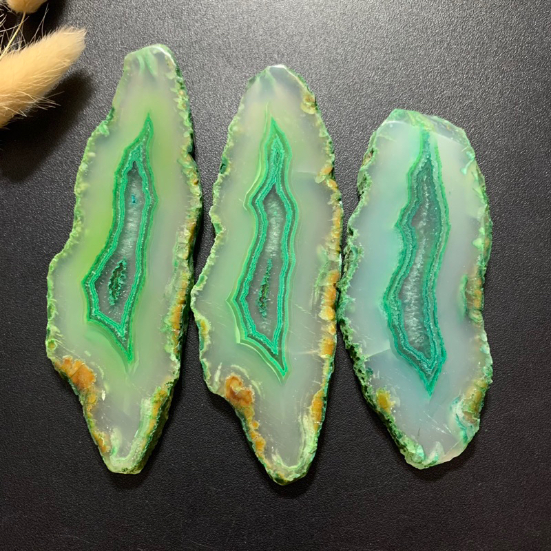 Slice agate / Batu pacitan / batu alam / batu chalsedon