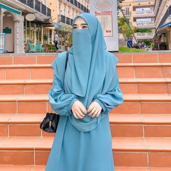 KODE L24Z khimar segi empat oval set cadar khimar malay curve ceruty babydoll