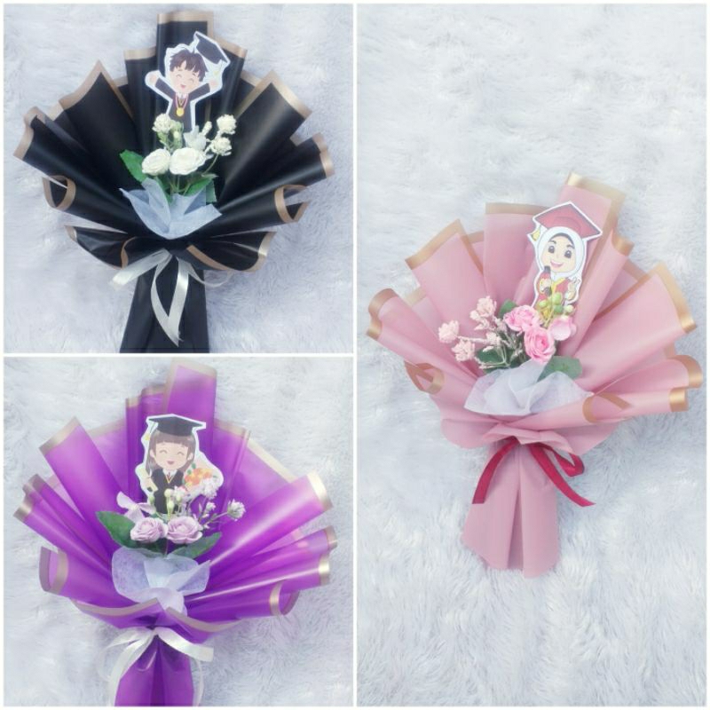 Buket Wisuda/ Buket Wisuda Murah/ Buket Wisuda Topper/ Buket Boneka Wisuda