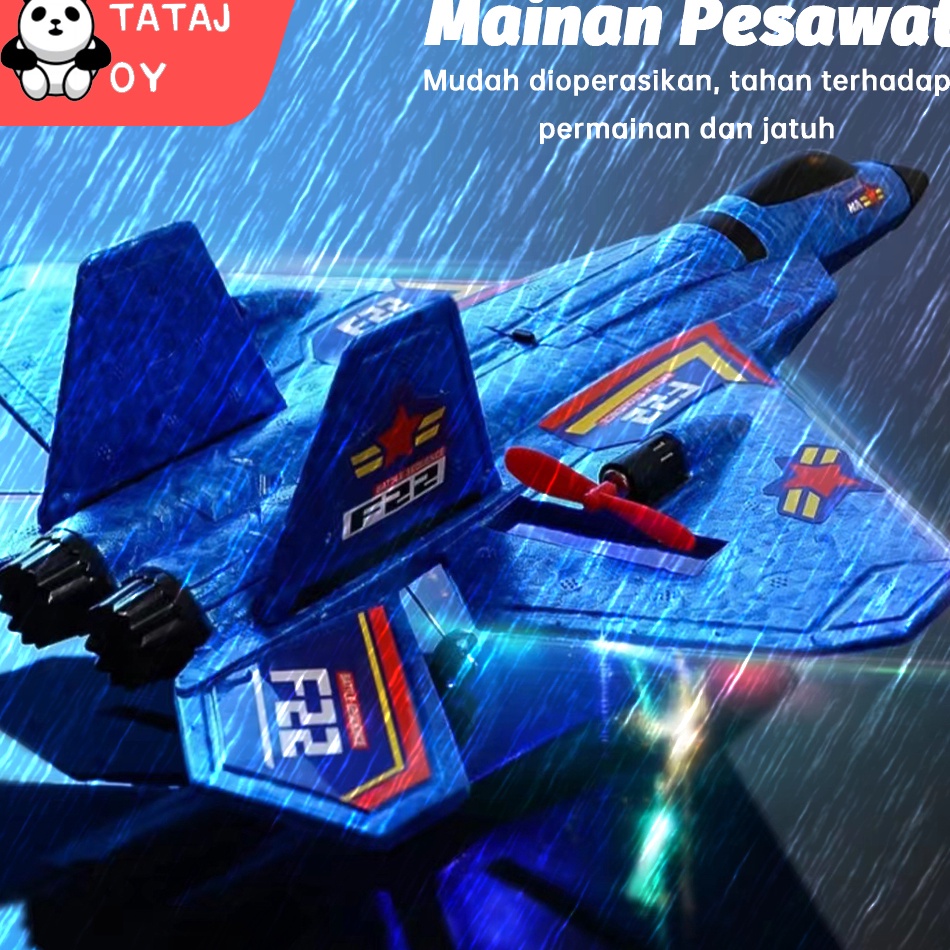 BEST SELLER TATAJOY Mainan Pesawat Terbang Remote Control RC F22 Terbang Remote Control LED Pesawat 