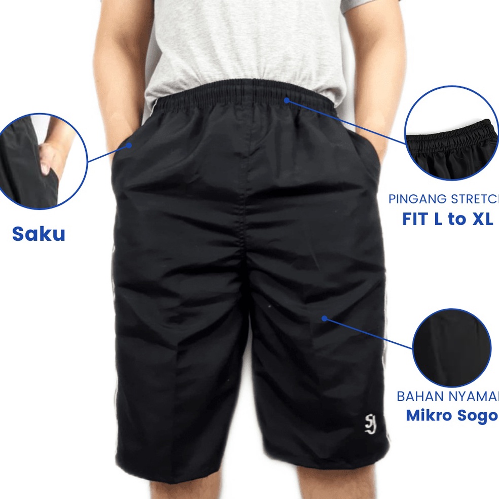 Terbaru Celana Pendek Pria Dewasa Kolor Santai SJ 78 List SJList