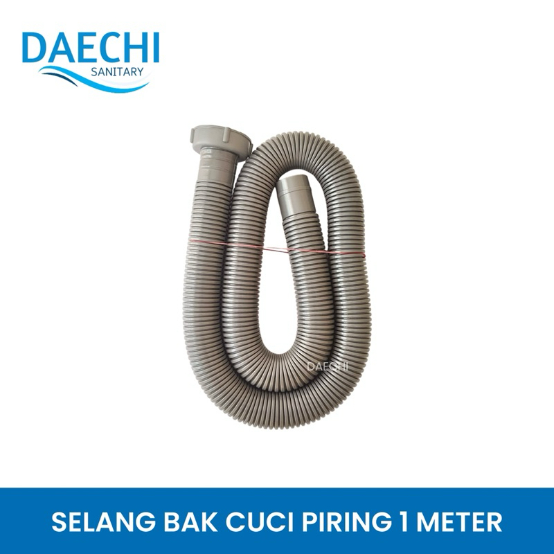Selang Bak Cuci Piring Abu Flexible Sink Hose Slang BCP Murah Selang Pembuangan Cuci Piring 1 Meter