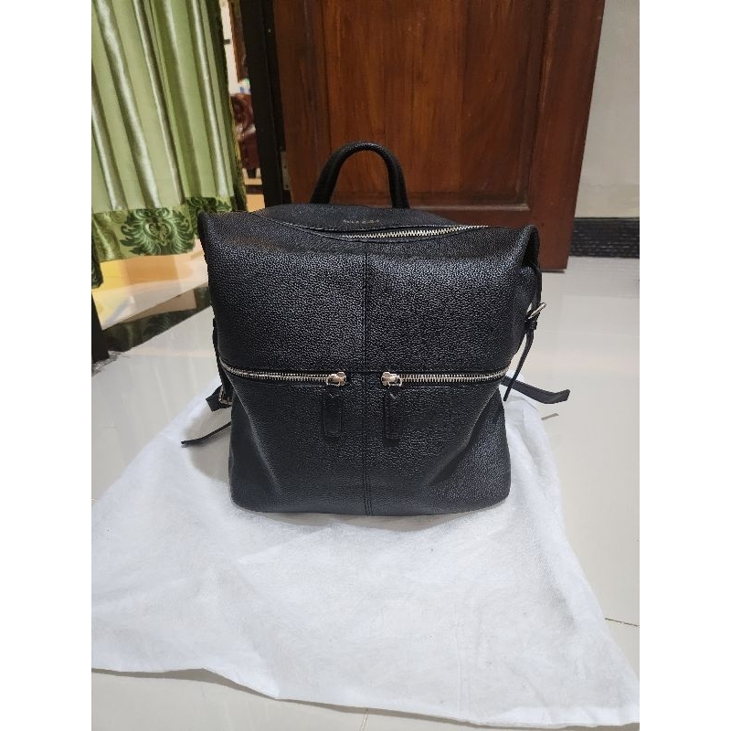 Ransel / Bag pack ANNE KLEIN kulit asli hitam mewah | ransel kulas brand