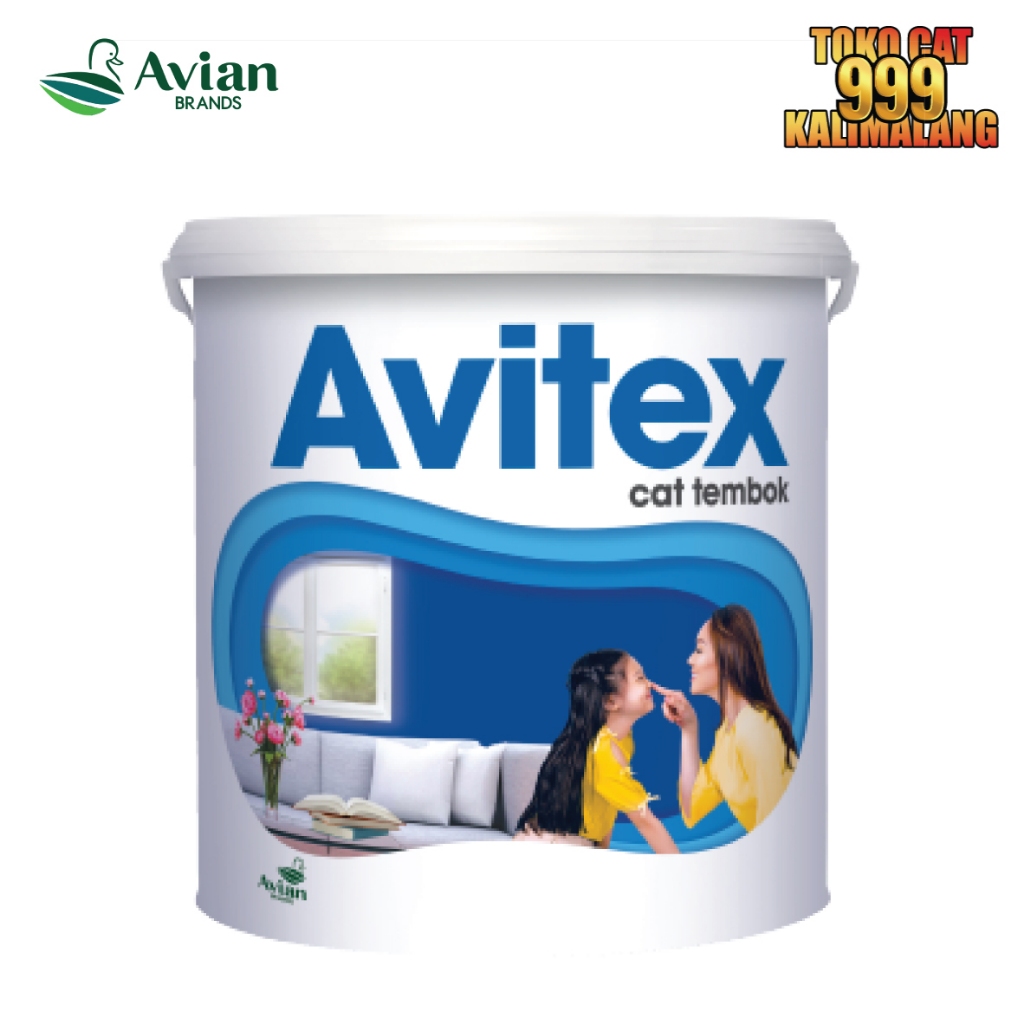 Cat Tembok Rumah Interior Avian Avitex Interior Warna Putih Galon 5 Kg