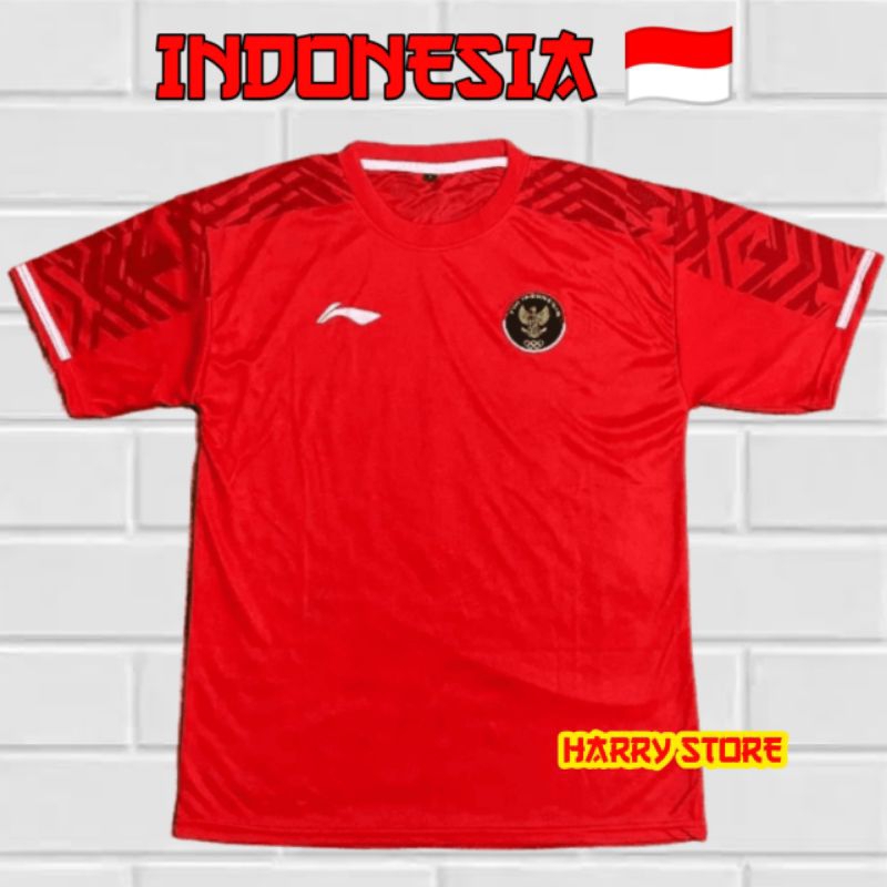 Jersey kaos baju olahraga dewasa cewek cowok Timnas Garuda Indonesia grade lokal murah