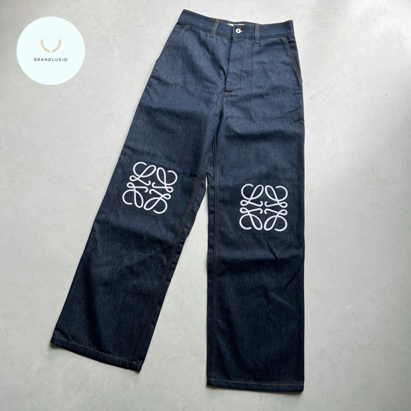 Loewe anagram baggy jeans in raw denim