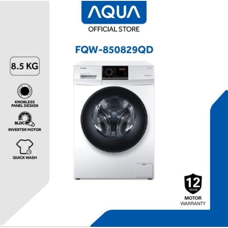 MESIN CUCI AQUA FRONT LOADING 8.5KG FQW-850829QD FRONT LOAD AQUA 8.5KG